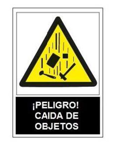 Señal Advertencia Peligro Caida Objetos Almacenes Iberia