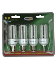 Lámpara ahorro T3 3U GBM5318-11W Pack 4 Unidades