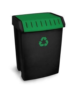 Cubo basura reciclaje verde 50 Lt Tatay 