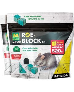 Raticida Roe-Block BD Masso 2x1 260 Gr + 260 Gr
