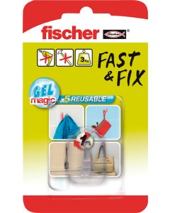 Colgador gancho Fischer 533609 FAST&FIX Transparente Blister