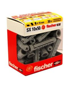Taco nylon pared maciza Fischer SX 10x50 Caja 30 unidades
