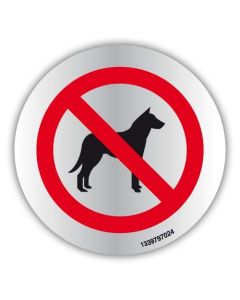 Señal prohibido perros 7 cm
