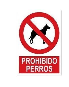 Señal prohibido perros 21x30 cm