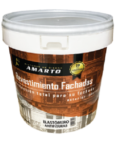 Amarto Revestimiento fachadas Pintura elastómero antifisuras 4 Lt Blanco