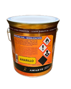 Amarto Pintura vial señalización Amarillo 4 Lt