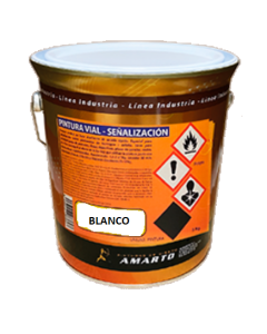 Amarto Pintura vial señalización Blanco 4 Lt