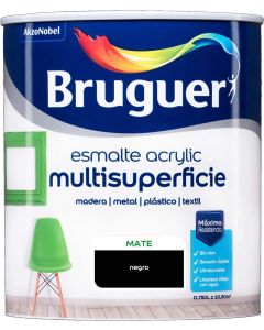 Bruguer-Esmalte acrilico mate Negro 1732 750 Ml