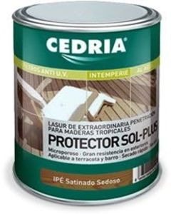 Cedria Lasur protector sol-plus Ipé satinado/cera 750 Ml