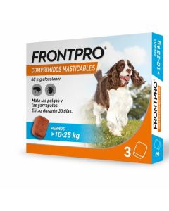 Frontpro Comprimido para perros masticable antiparasitarios 10-25 Kg 3 Pastillas