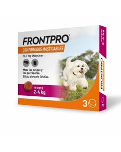 Frontpro Comprimido para perros masticable antiparasitarios 2-4 Kg 3 Pastillas