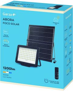 Garza Foco exterior led solar abora 1200lm 4000k Luz día