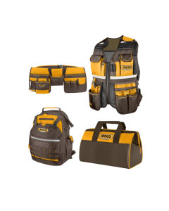 Conjunto 4 Portaherramientas INGCO Chaleco + Mochila + Bolso + Cinturón COS230908