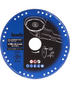 KWB Disco de corte de diamante AGGRESSO-FLEX® BLUE LINE Para metal 115x22.23