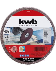 KWB Pack 40 Discos de lija surtidos 125MM 491150