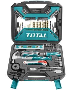 Total Tools Maletín Brocas herramientas y martillo 120 Piezas THKTAC01120