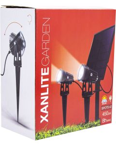 Xanlite Proyector solar led 450LM IP44 (2 Unidades) Luz fría