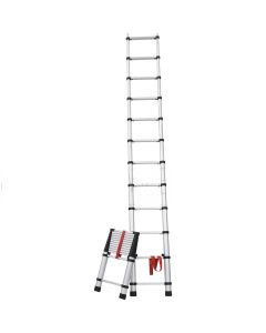 Escalera aluminio Pro Telescópica 9 pasos 2,46 Mt
