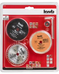 KWB Kit de mini hojas para sierra circular 3-PLE  