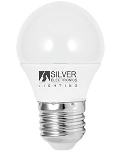 Lámpara Eco esférica LED 5W 6000K E27 Silver Sanz