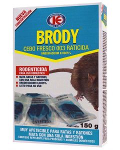 Raticida cebo fresco Brody 003 150 Gr (Uso doméstico)